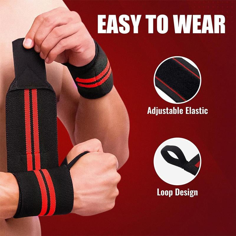 Sports Wristbands, 1 Pair Professional Wristbands for Weightlifting and Gym Training, Sports Wristband for Men & Women, Cuffs for Gym, Gym Wear, Gym Accessories, Exercise