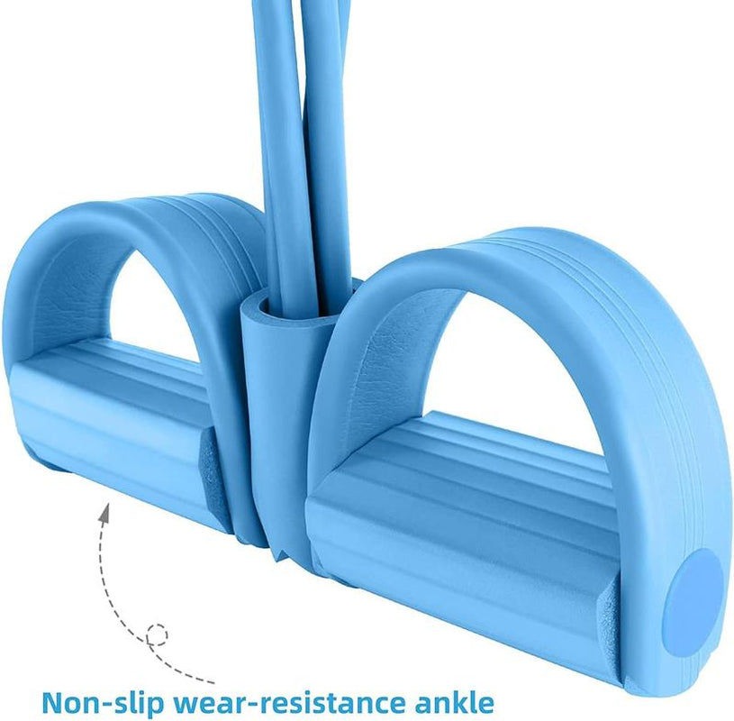 4-Tube Multi - Function Tension Rope with Handles - Home Gym Sit - up & Tummy Training Equipment for Men & Women