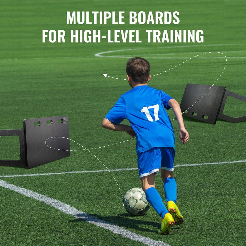 VEVOR Soccer Rebounder Board, 40"X16" Portable Soccer Wall with 2 Angles Rebound, Foldable HDPE Kickback Rebound Board, Soccer Training Equipment for Kids and Adults, Passing & Shooting Practice