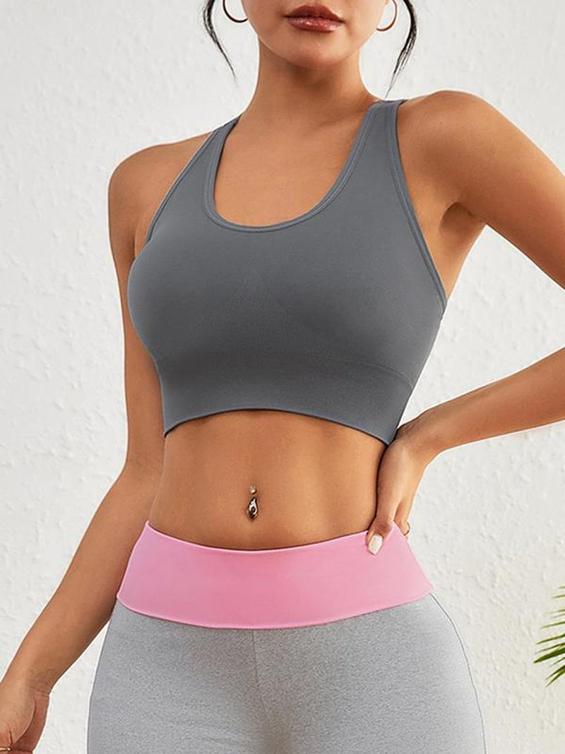 Women'S Basic Criss Cross Backless Sports Bra, Cute Gym Clothes, Gym Clothing, Minimalist Comfort Seamless Push up Cup Lingerie Top, Workout Gym Yoga Exercise Bra, Yoga Bras, Sports Bra for Women, Gym Essentials Women, Activewear