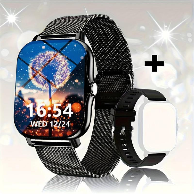 A Watch That Focuses on Your Health Women'S Smartwatch, Fitness Tracker Smartwatch for Android Phone/Iphone, 1.85 Inch Women'S Watch with Blood Pressure Monitor, Call and Message/Heart Rate/Sleep/Female Cycle(Tpu Strap + Steel Strap)Bluetooth Chip Durable