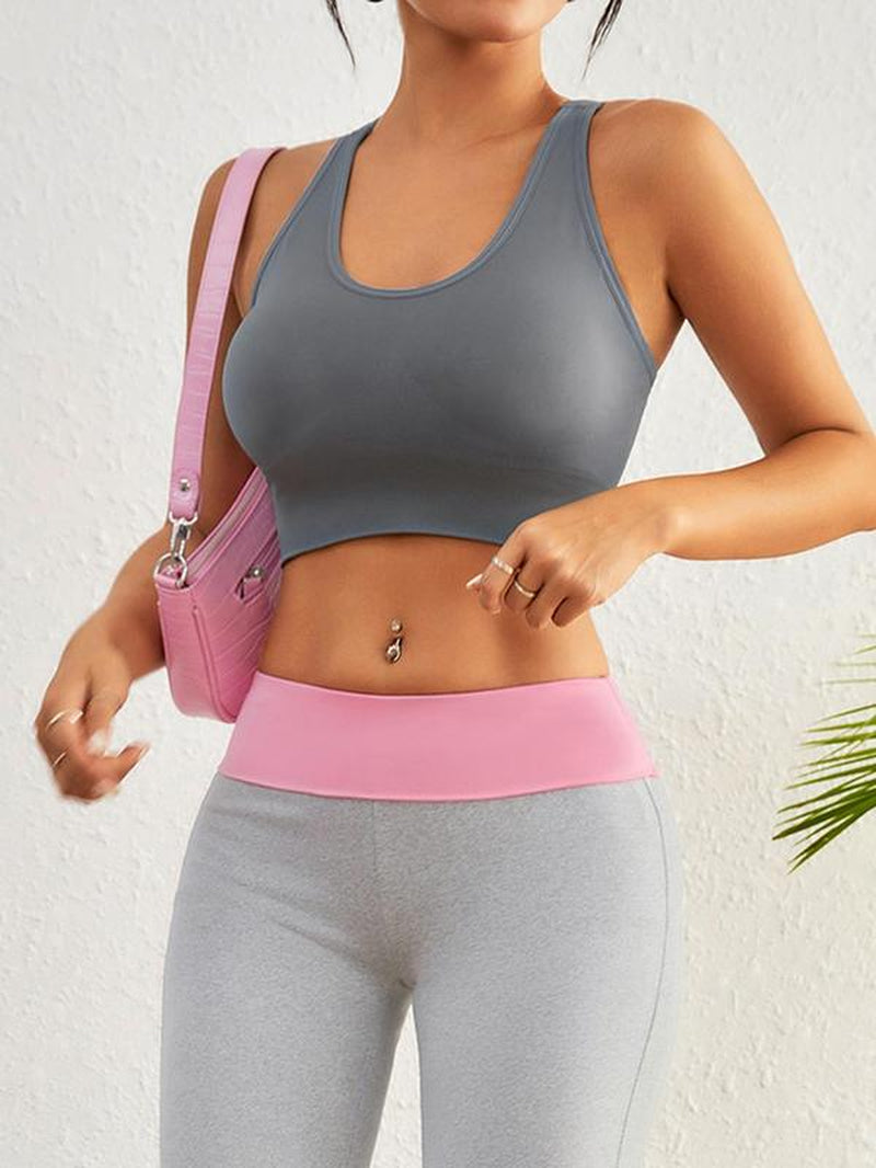Women'S Basic Criss Cross Backless Sports Bra, Cute Gym Clothes, Gym Clothing, Minimalist Comfort Seamless Push up Cup Lingerie Top, Workout Gym Yoga Exercise Bra, Yoga Bras, Sports Bra for Women, Gym Essentials Women, Activewear