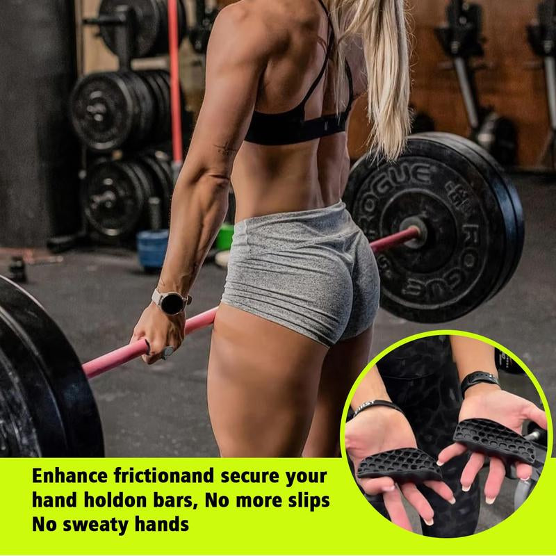 Ergonomic Weight Lifting Grips – Non-Slip Gym Grips for Deadlifts, Rows & Pull-Ups – Secure & Comfortable Barbell & Dumbbell Grip Alternative Gym Workout Non-Slip Rubber Gym Grip