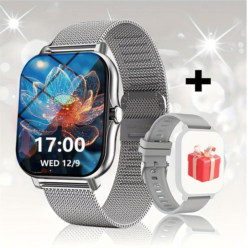 A Watch That Focuses on Your Health Women'S Smartwatch, Fitness Tracker Smartwatch for Android Phone/Iphone, 1.85 Inch Women'S Watch with Blood Pressure Monitor, Call and Message/Heart Rate/Sleep/Female Cycle(Tpu Strap + Steel Strap)Bluetooth Chip Durable