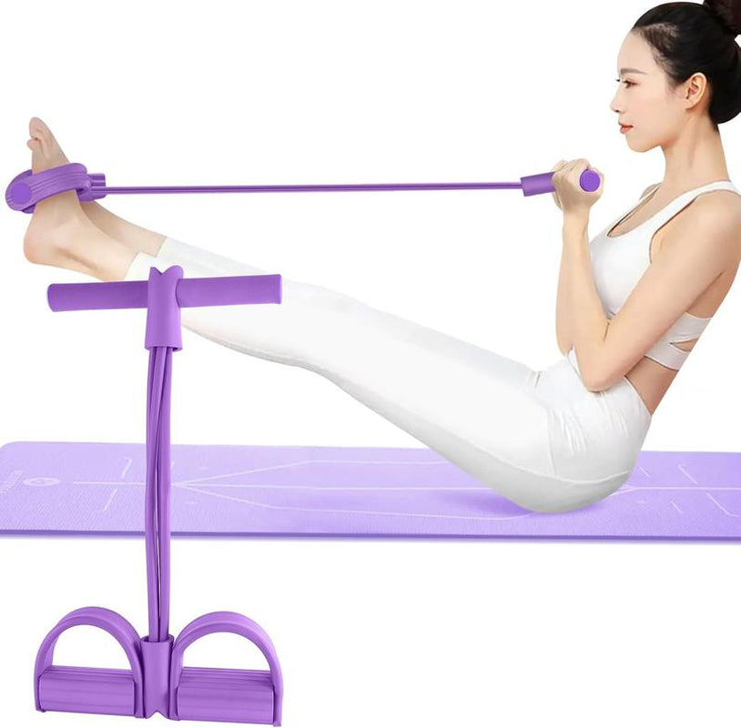 4-Tube Multi - Function Tension Rope with Handles - Home Gym Sit - up & Tummy Training Equipment for Men & Women