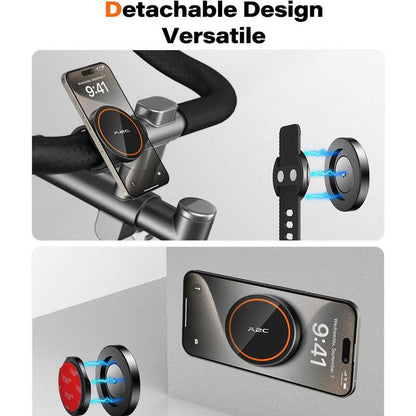Gym Fitness Cellphone Mount for Magsafe - 360 Degree Adjustable with Adjustable Strap, Compatible with Gym Equipment, Stroller, Shopping Cart, Exercise Bikes Smartphone Stand, Accessories, Gifts for Fitness