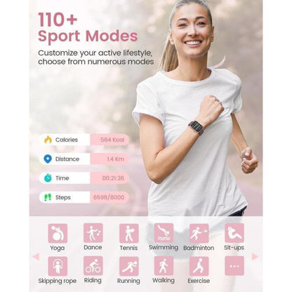 A Watch That Focuses on Your Health Women'S Smartwatch, Fitness Tracker Smartwatch for Android Phone/Iphone, 1.85 Inch Women'S Watch with Blood Pressure Monitor, Call and Message/Heart Rate/Sleep/Female Cycle(Tpu Strap + Steel Strap)Bluetooth Chip Durable