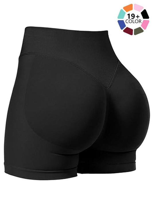 Seamless Shorts for Women, Invisable Scrunch Butt Lifting Gym Seamless Booty Biker Shorts, Breathable Comfortable High Stretch Skinny Shorts, Gym Shorts, Ladies Sportswear for Indoor Outdoor Wear