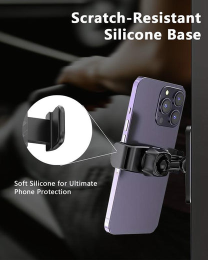 Gym Portable Magnetic Phone Holder, 360 Degree Adjustable Magnetic Phone Mount for Gym Attach to Metal Surface, Fitness Equipment Accessories for Home Gym Smartphone Cellphone Stand