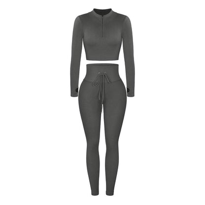Feelingirl Seamless Long Sleeve Sportswear Set Gym Outfit Activewear Gym Outfit Christmas Outfit