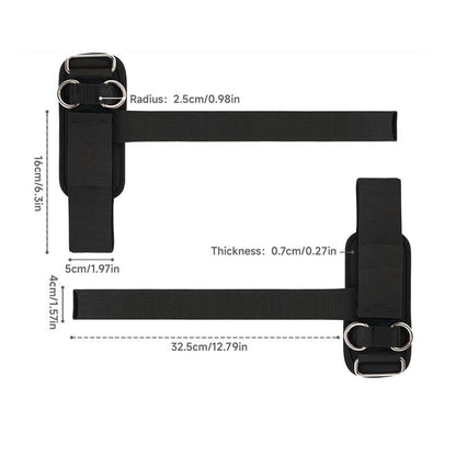 Weight Lifting Straps with D Ring 2 in 1 Thick Padding Comfortable Heavy Duty Strap Secure Fit Enhanced Grip Reinforced Stitching Wrist Support Straps for Weightlifting & Various Strength Training Activities Workout Recovery Men & Women Black Set of 2