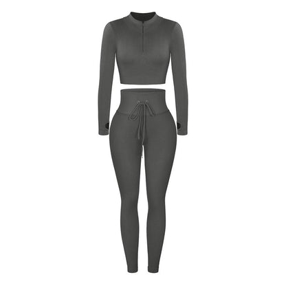 Feelingirl Seamless Long Sleeve Sportswear Set Gym Outfit Activewear Gym Outfit Christmas Outfit